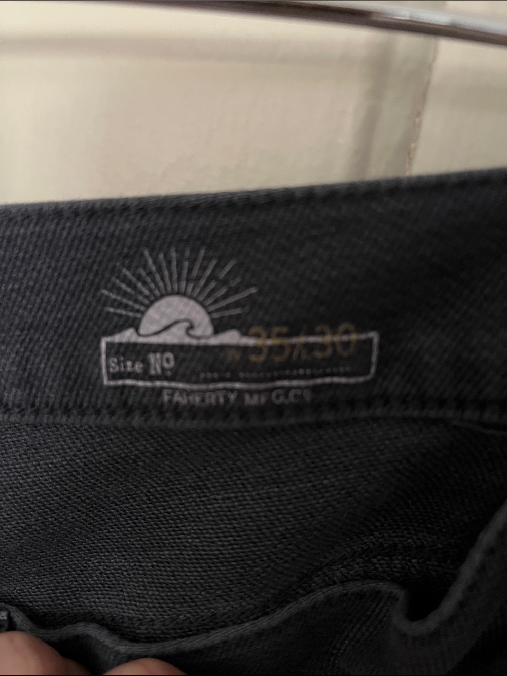 New! Faherty stretch Terry men’s jeans 35 x 32 - Picture 4 of 5